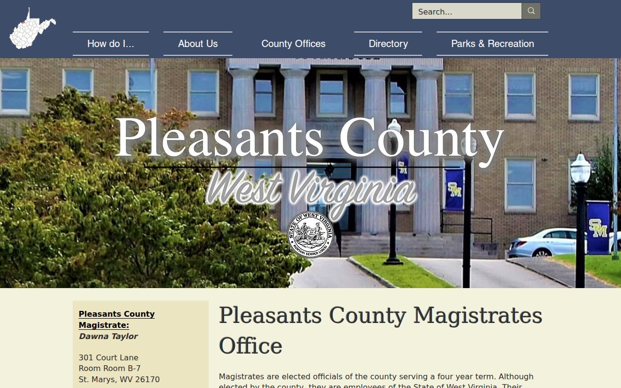 Pleasants County court records offices for Magistrate Court