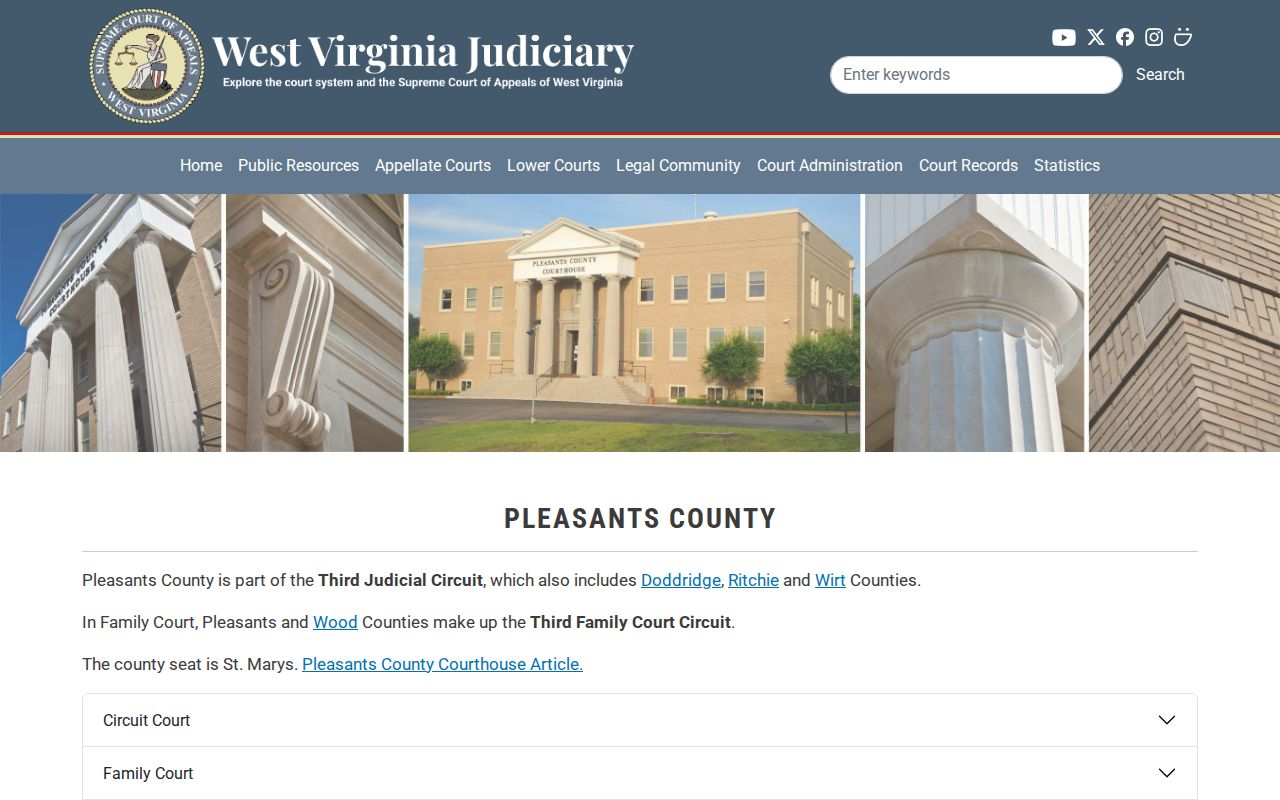 Pleasants County traffic court records offices and magistrate assignments