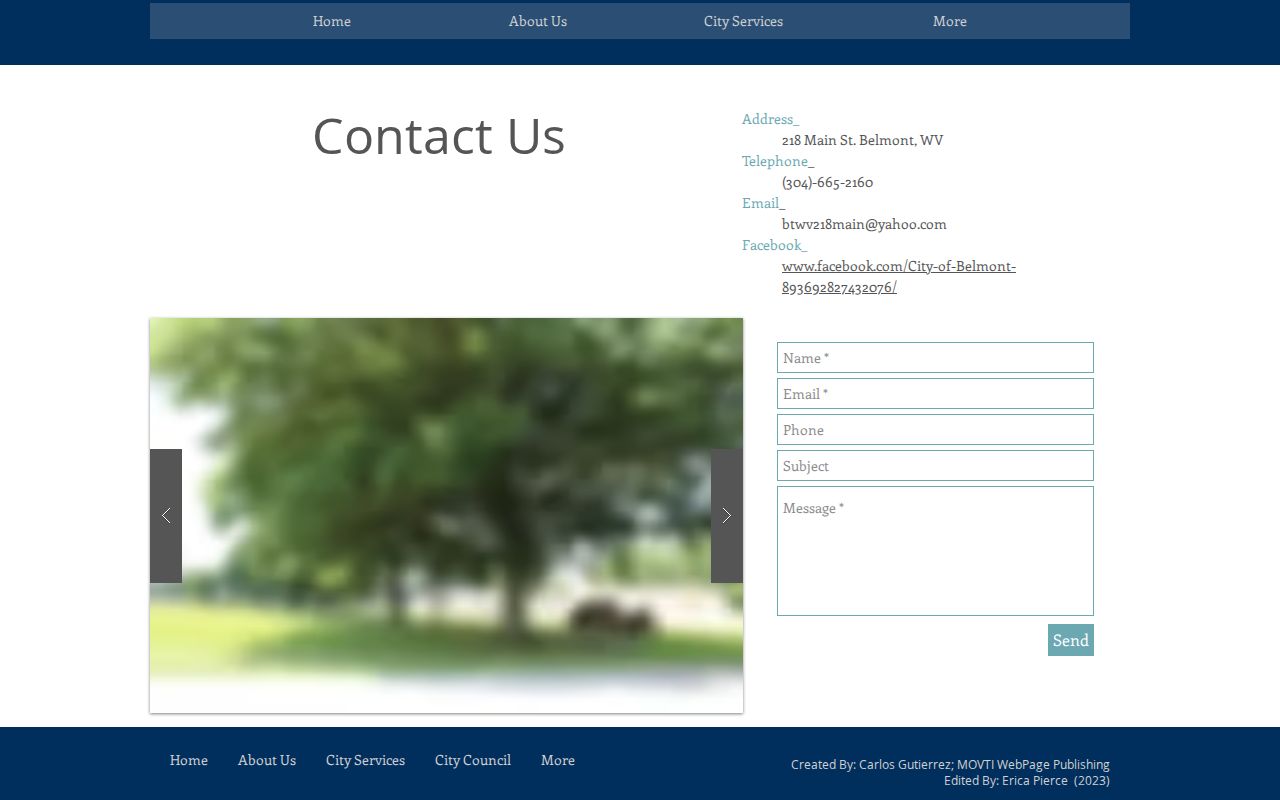 Belmont court docket contact details for City Hall