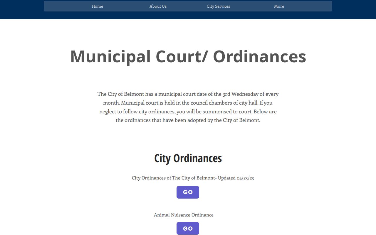 Belmont court docket monthly municipal court page